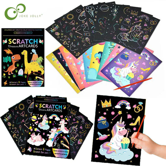 scratch paper card set