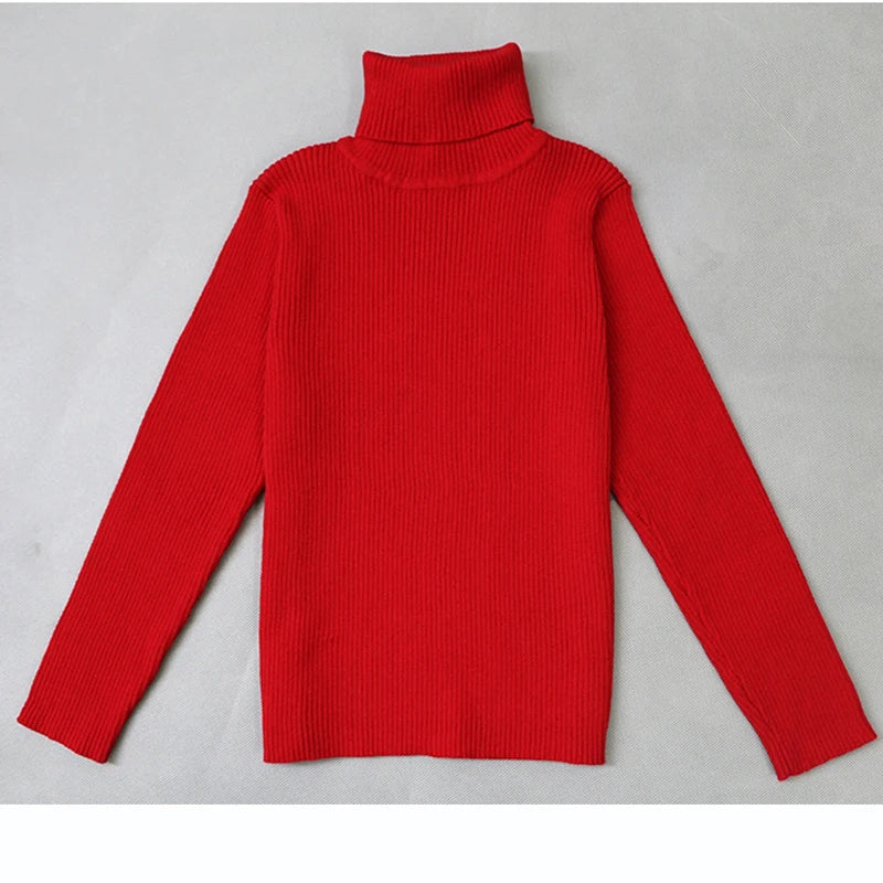 2022 Autumn Baby Boys Girls Turtleneck Sweaters Kids Sweaters