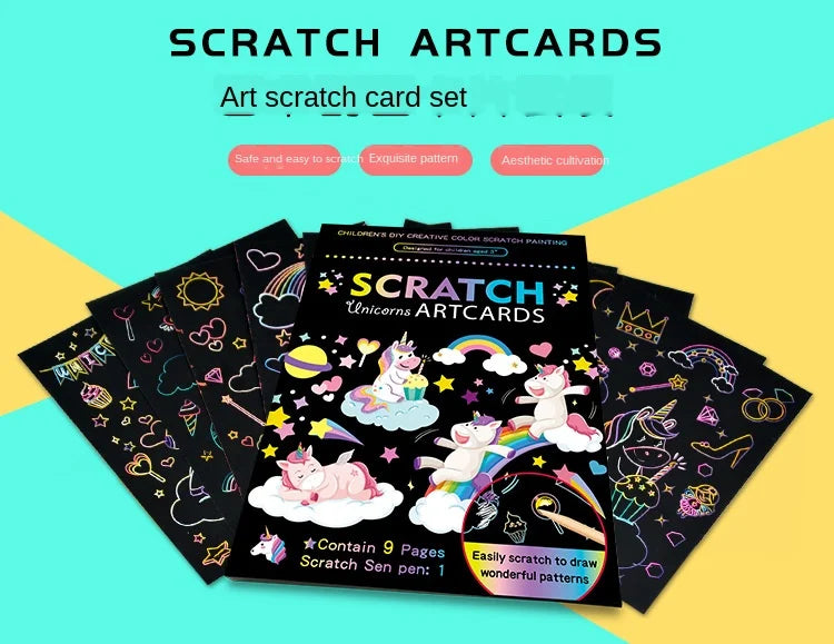 scratch paper card set