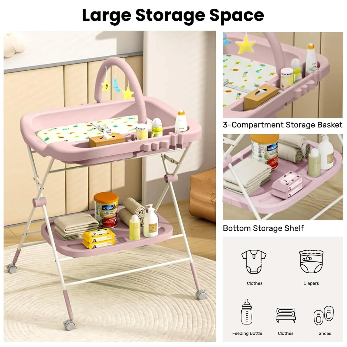 Portable baby changing table