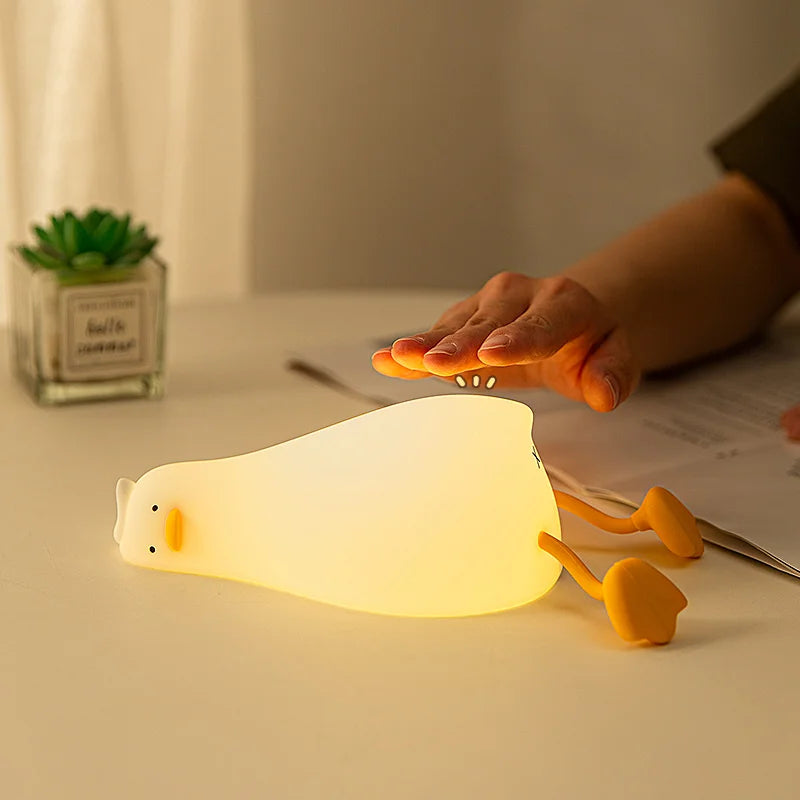 Veilleuse LED rechargeable en forme de canard