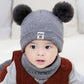 Warm knitted baby hats