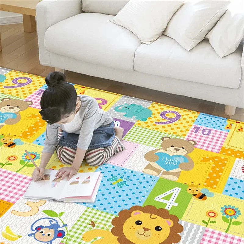 177 x 64 cm Foldable Baby Play Mat, Educational Carpet for Kids