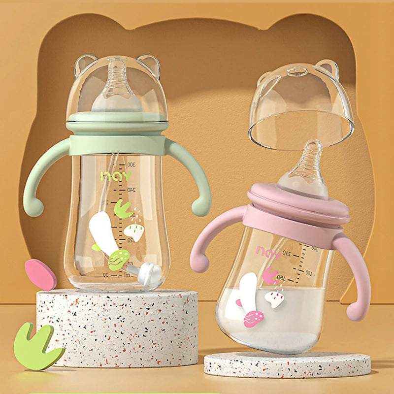 Baby bottle with PP handle