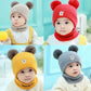 Warm knitted baby hats