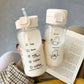 350ml Cartoon Water Bottle with Straw