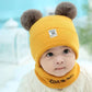 Warm knitted baby hats