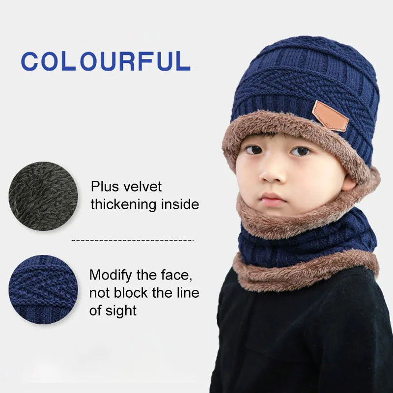 1Pcs Hat Scarf Set Kids