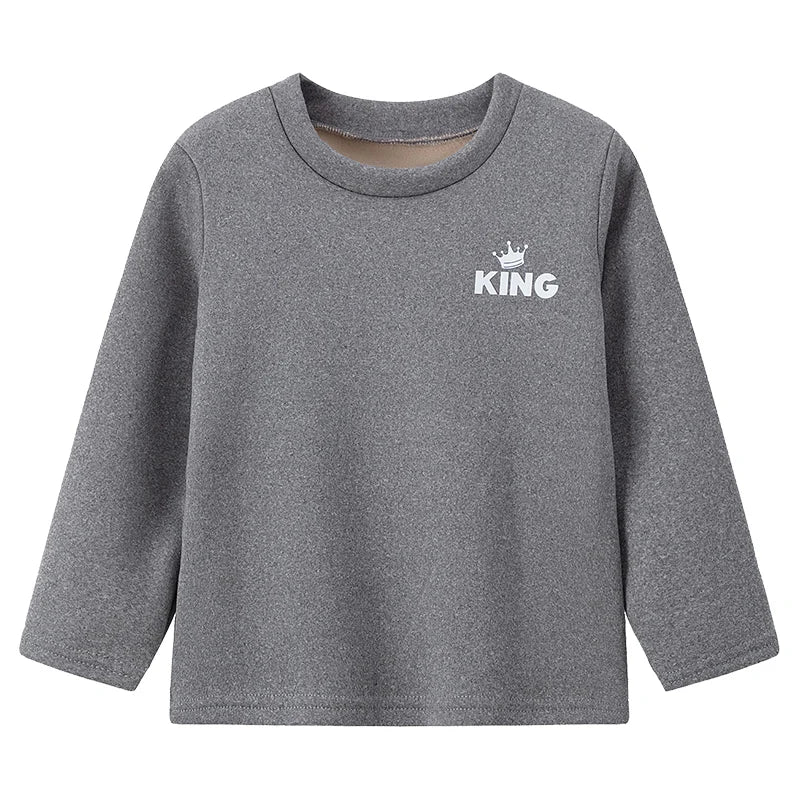 Kids Velvet Long Sleeve Shirt