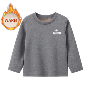 Kids Velvet Long Sleeve Shirt