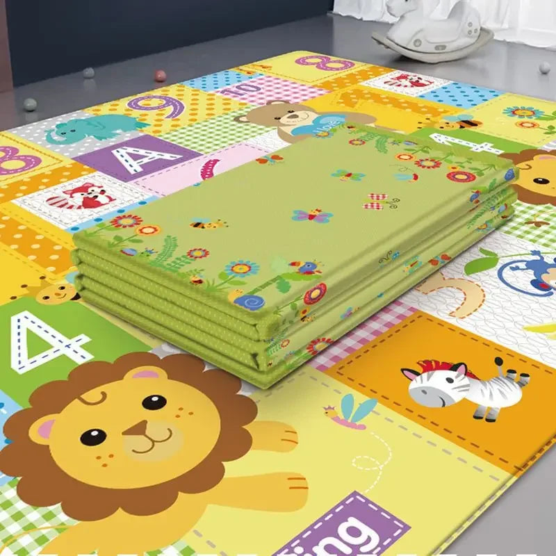 Tapis de jeu pliable pour bébé 177 x 64 cm, tapis éducatif pour enfants