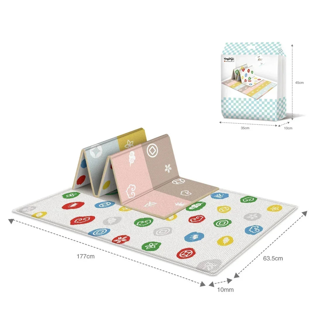 177 x 64 cm Foldable Baby Play Mat, Educational Carpet for Kids