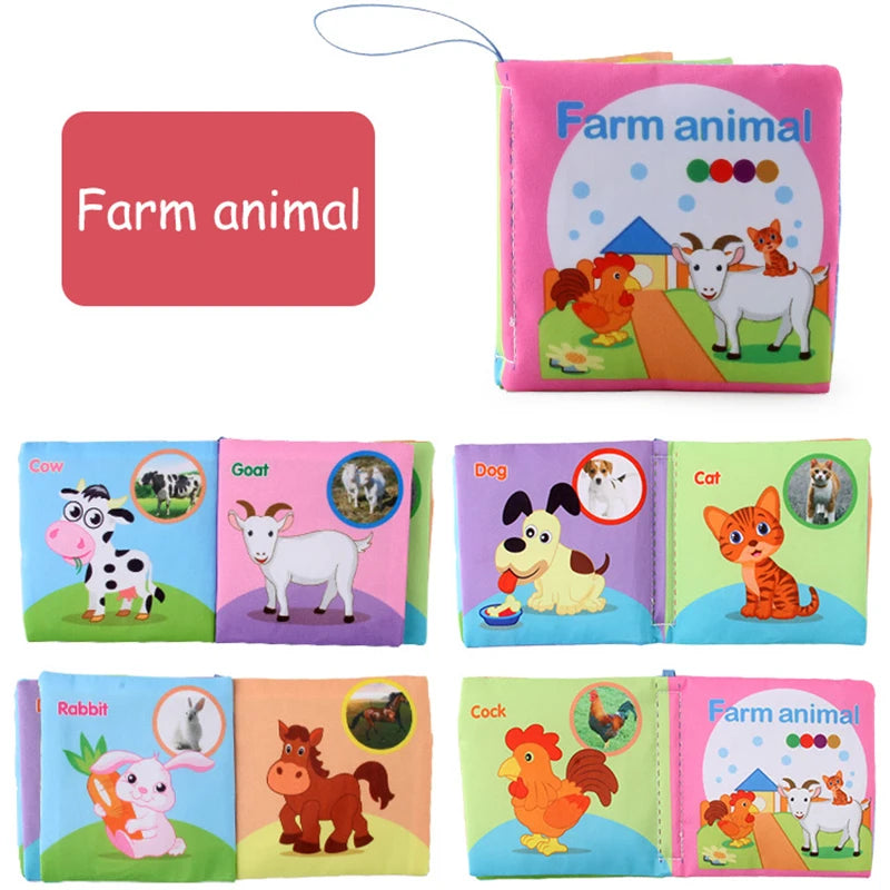 Soft Baby Cloth Book for Newborns 0-12 Months