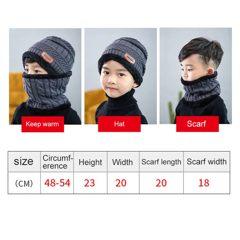 1Pcs Hat Scarf Set Kids