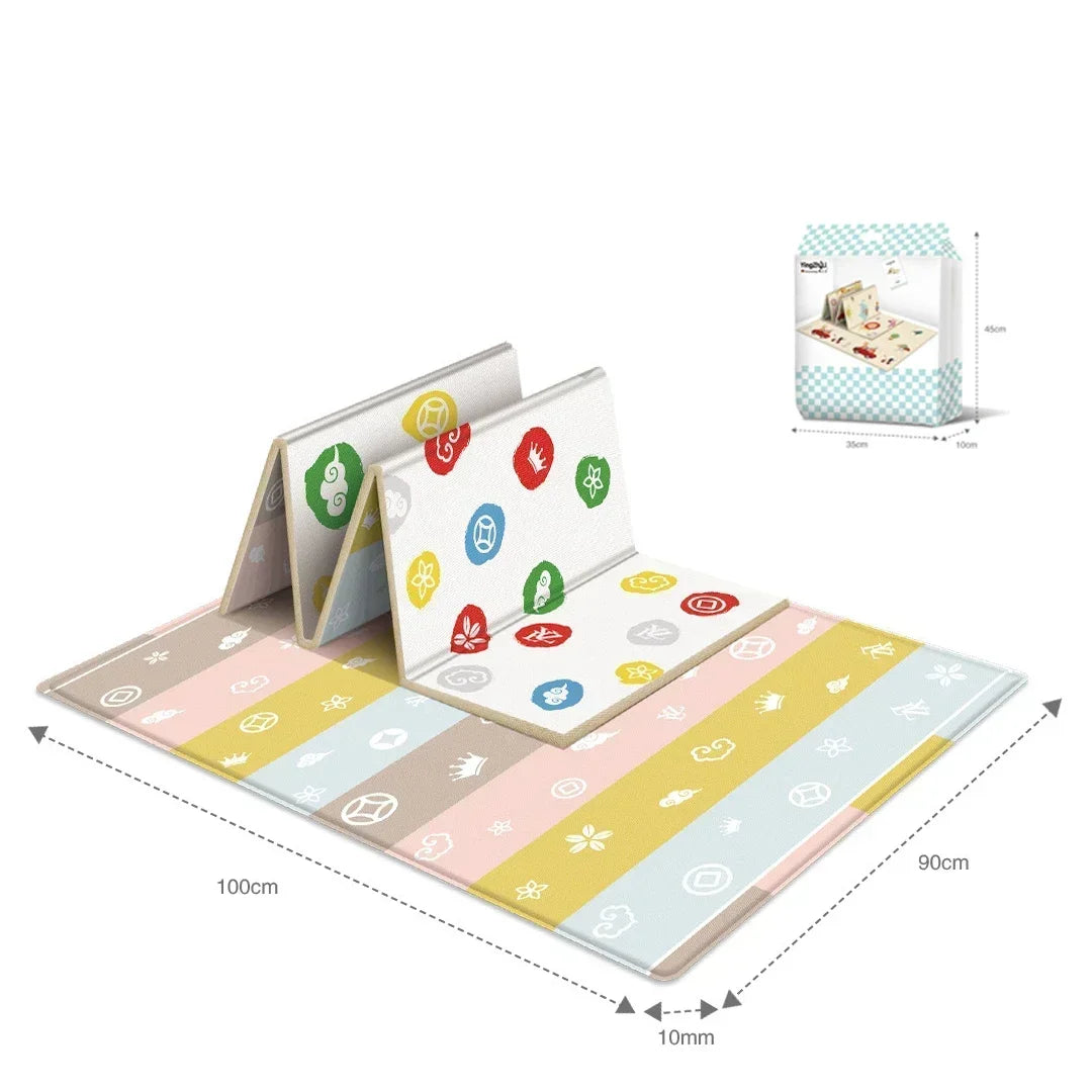 Tapis de jeu pliable pour bébé 177 x 64 cm, tapis éducatif pour enfants