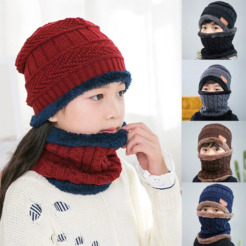 1Pcs Chapeau Écharpe Ensemble Enfants