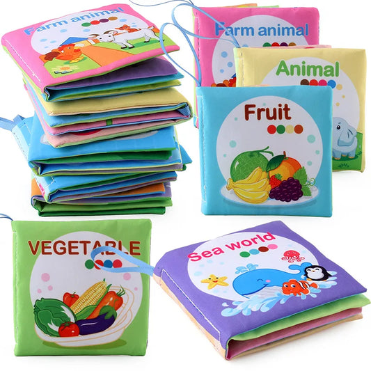 Soft Baby Cloth Book for Newborns 0-12 Months