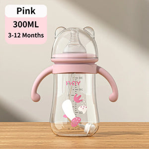 Baby bottle with PP handle