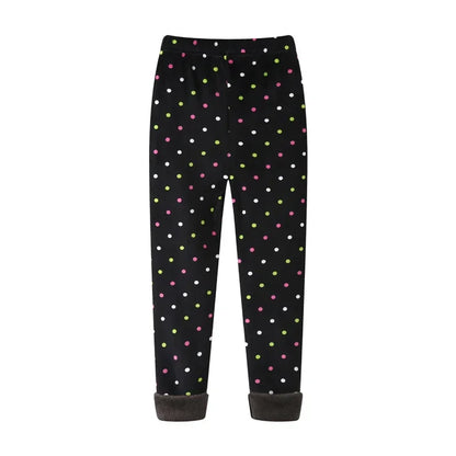 kids warm leggings for girls 4-13 years old