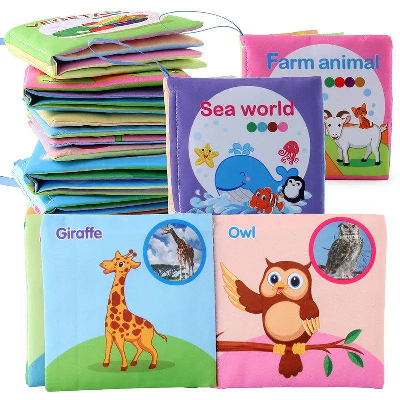 Soft Baby Cloth Book for Newborns 0-12 Months