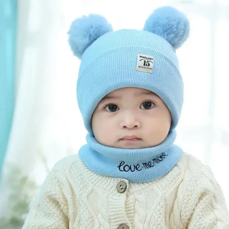 Warm knitted baby hats