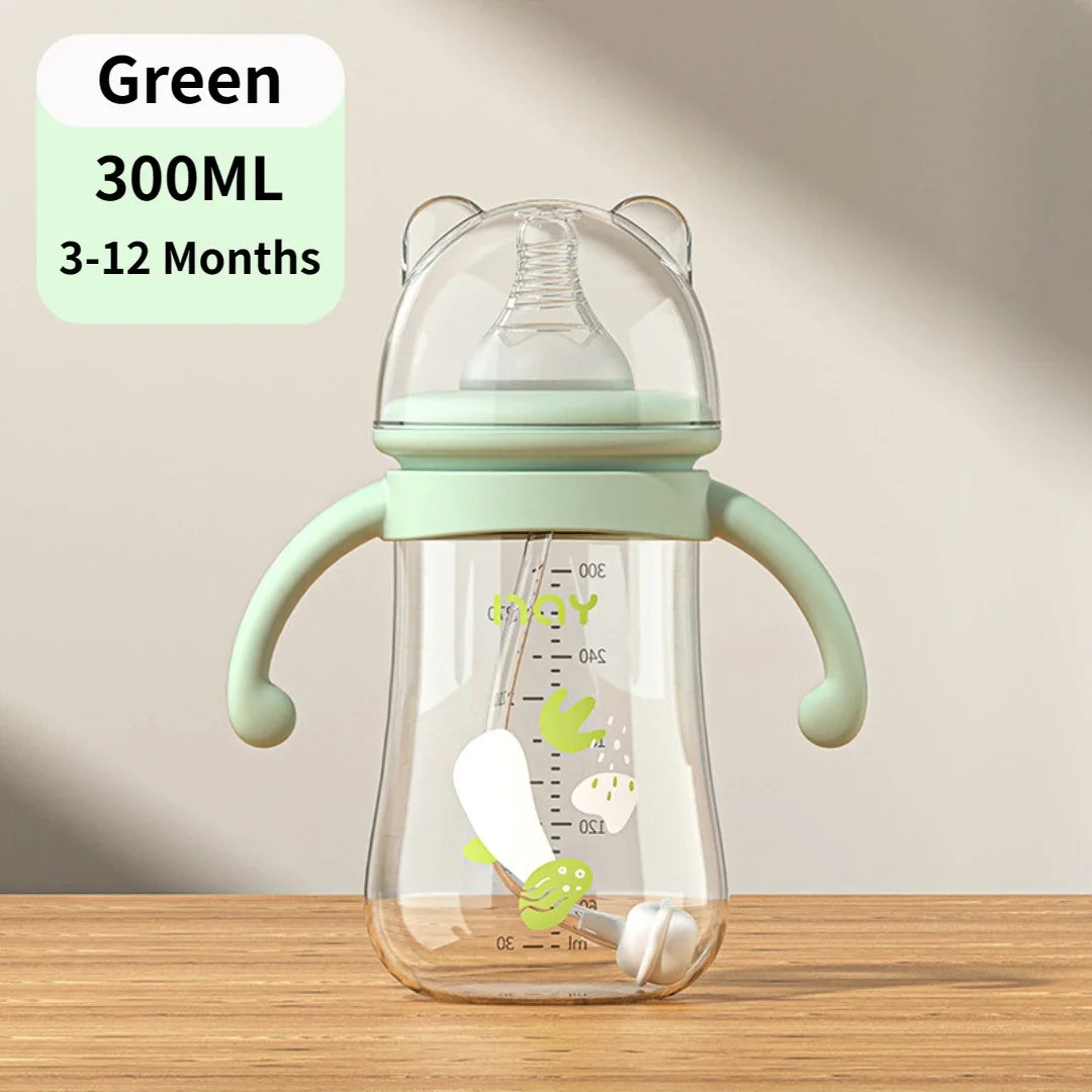 Baby bottle with PP handle