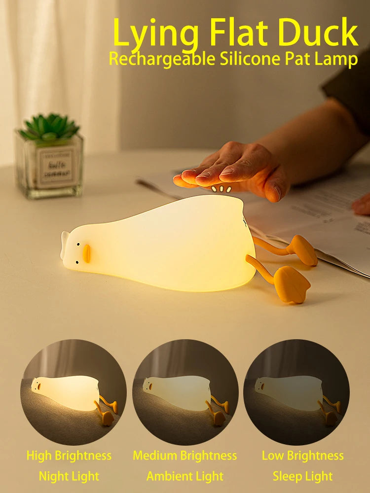 Veilleuse LED rechargeable en forme de canard