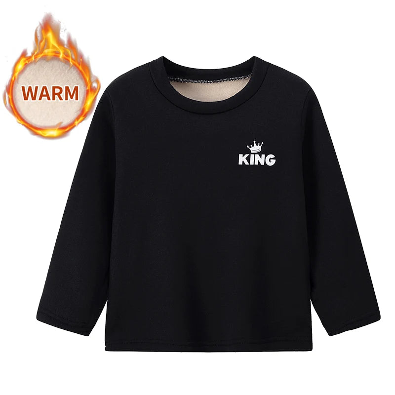 Kids Velvet Long Sleeve Shirt