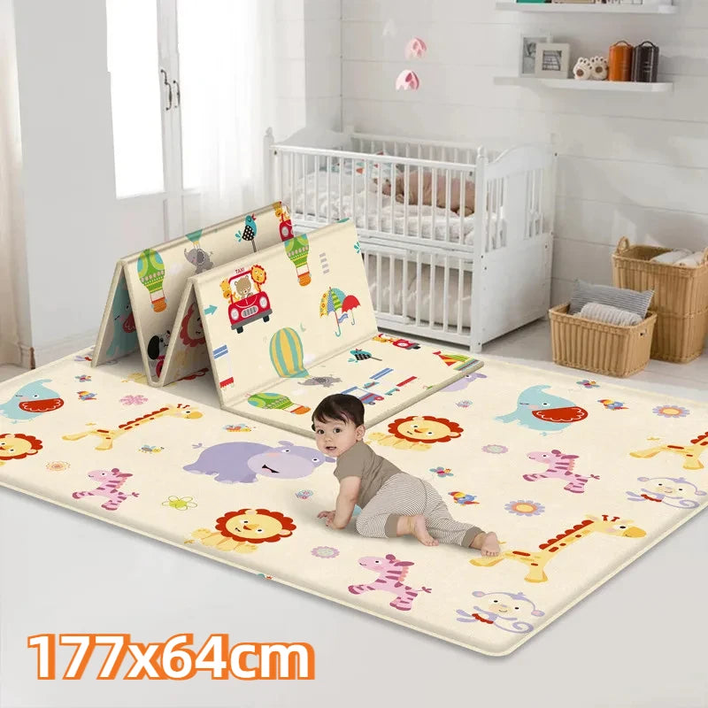 Tapis de jeu pliable pour bébé 177 x 64 cm, tapis éducatif pour enfants