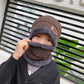 Kids Winter Knitted Hat Warm Velvet Scarf