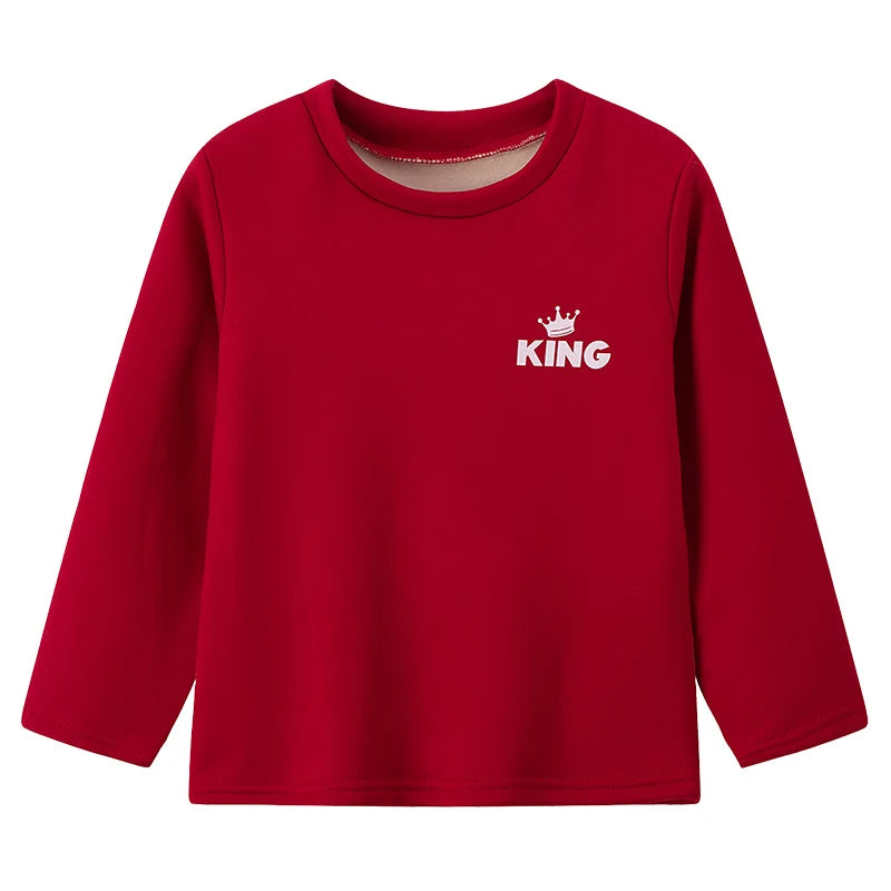 Kids Velvet Long Sleeve Shirt